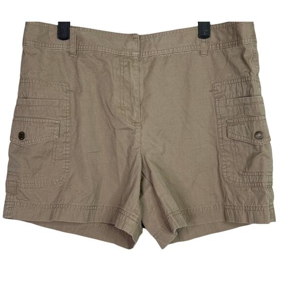 J. Crew Cotton Classic Chino Utility Flat Front Pocket Casual Shorts 10 Khaki - Picture 1 of 15